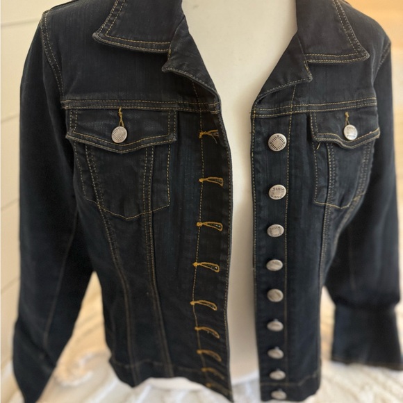 Chico's Jackets & Blazers - Dark Wash Denim Jacket with Classic Denim Style